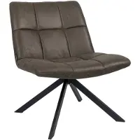 Bronx Industriële fauteuil Eevi antraciet eco-leer