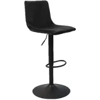 Livin24 Velvet barkruk Frenkie zwart 60-76 cm