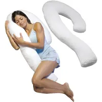 Dreamolino Swan - 2 Stuck - ergonomisch zijslaper kussen - 7-in-1 comfortkussen - ondersteunt & heeft een stabiliserende werking - zwangerschapskussen - borstvoedingskussen - ademend lichaamskussen