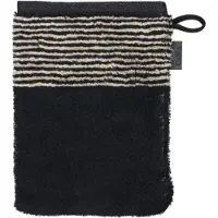 Cawö Washandje Luxury Home Two-Tone Black (Set van 6)