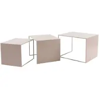 Bronx Bijzettafel Gianni metaal taupe 40 cm hoog