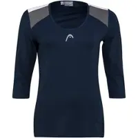 Head Tennisshirt Women Club 22 Tech 3/4 Dark Blue-XXXL