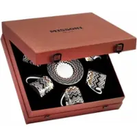 Missoni Kop & Schotel Luxury Gift Box Zig Zag Gold 120 ml (Set van 6)