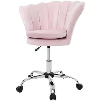 ML-Design Bureaustoel Anna velvet | fluweel roze 68x90x68 cm bureaustoelen | NADUVI