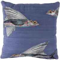 Moooi Sierkussenhoes Embroidered Flying Coral Fish Blue (45 x 45 cm)