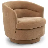 Livin24 Scandinavische fauteuil Valerie draaibaar chenille terracotta