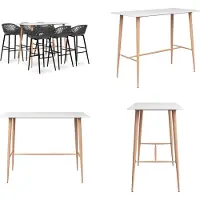 vidaXL 7-delige Barset wit en grijs - Barset - Barsets - Bar Set - Bar Sets