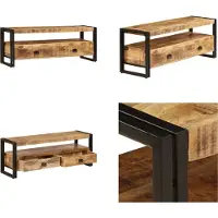 vidaXL Tv-meubel 120x35x45 cm massief mangohout - Tv-meubel - Tv-meubelen - Tv-meubels - Tv-meubilair