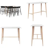 vidaXL 7-delige Barset wit en zwart - Barset - Barsets - Bar Set - Bar Sets