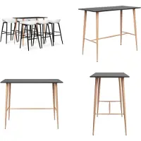 vidaXL 7-delige Barset zwart en wit - Barset - Barsets - Bar Set - Bar Sets