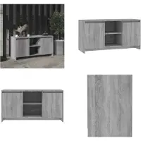vidaXL Tv-meubel 102x37,5x52,5 cm bewerkt hout grijs sonoma eikenkleur - Tv-meubel - Tv-meubelen - Tv-kast - Televisiemeubel