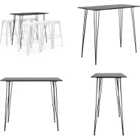 vidaXL 7-delige Barset zwart en wit - Barset - Barsets - Bar Set - Bar Sets