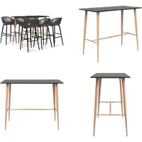 vidaXL 7-delige Barset zwart en grijs - Barset - Barsets - Bar Set - Bar Sets