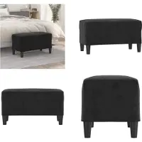vidaXL Bankje 70x35x41 cm fluweel zwart