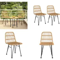vidaXL Tuinstoelen, 2 stuks, 48x62x84 cm, PE-rotan - Tuinstoel - Tuinstoelen - Buitenstoel - Terrasstoel