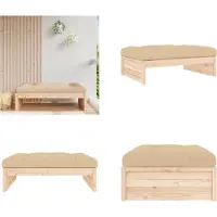 vidaXL Tuinvoetenbank 120x80 cm massief grenenhout - Tuinvoetenbank - Tuinvoetenbanken - Voetenbank - Voetensteun