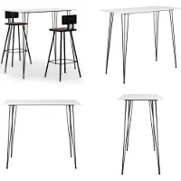 vidaXL 3-delige Barset wit - Barset - Barsets - Bar Set - Bar Sets