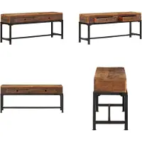 vidaXL Tv-meubel 110x30x46 cm massief gerecycled hout - Tv-kast - Tv-kasten - Tv-meubel - Hifi-meubel