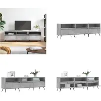 vidaXL Tv-meubel 150x30x44,5 cm bewerkt hout betongrijs - Tv-meubel - Tv-meubels - Tv-meubel - Hifi-kast