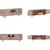 vidaXL Tv-meubel 118x30x40 cm massief acaciahout - Tv-kast - Tv-kasten - Televisiekast - Televisiekasten