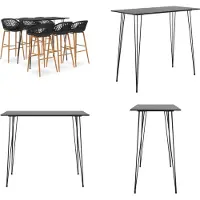 vidaXL 7-delige Barset zwart - Barset - Barsets - Bar Set - Bar Sets