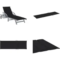 vidaXL Ligbed met kussen massief acaciahout - Ligbed - Ligstoel - Ligbedden - Ligstoelen