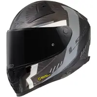 LS2 FF811 Vector II Carbon Grid Mat Zwart Grijs Integraalhelm Maat 3XL
