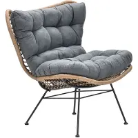 Garden Impressions Libelle Relax Fauteuil Naturel Rotan/Mystic Grey