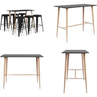 vidaXL 7-delige Barset zwart - Barset - Barsets - Bar Set - Bar Sets