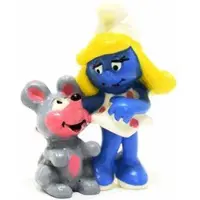 Schleich Smurfin met muis - De Smurfen - 20410 - 5,5 cm