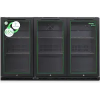 Husky C3H-ECO-865-BK-NL-HU - Flessen Koelkast - B Label - 350 Liter - Glazen Deuren