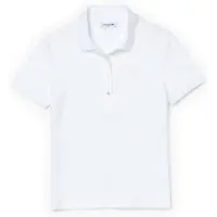 Lacoste Slim Fit Dames Poloshirt wit, Effen