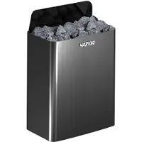 Harvia Sauna-oven The Wall, zwart staal, model E, 1/3-fase, 6.0 kW | aparte bediening vereist | HSWE600400M
