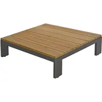 Cotoons Loungetafel Mick Anthracite Teak 95 x 95 x 25 cm