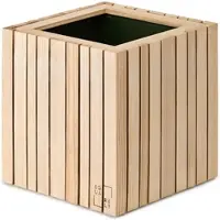 Squarely Bloempot GrowON WALL Natural Ash