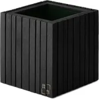 Squarely Bloempot GrowON WALL Black Ash