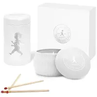 Solstickan Design Solstickan cadeaubox geurkaarsen + luciferdoosje Wit - geurkaars eucalyptus