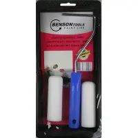Benson Lakroller/schuimroller schilderset 10 cm met verfbak en beugel - Verfrollers