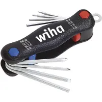 Wiha Plat, Kruiskop Phillips, Inbus Haakse schroevendraaierset 0.7 mm, 0.9 mm, 1.3 mm, 1.5 mm, 2 mm PH 00 8-delig