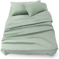 Blumtal 3-delige Set Bedlaken - Hoeslaken 160 x 200 x 30 cm - Laken 240 x 275 cm - 2 x Kussensloop 50 x 80 cm - Summer Green