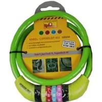 Stahlex Cijfer kabelslot - groen - 10 x 650 mm - fietsslot - Fietssloten