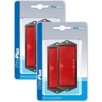 Pro Plus Reflector - set 4x - rood - schroefbevestiging - 104 x 40 mm - Fietsreflectoren