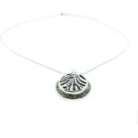 Behave - Ketting met hanger in artistiek design - Zilverkleur - 47 cm + verlengketting