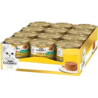 Gourmet 24x Gold Kattenvoer Nat Hartig Torentje Kip - Wortel 85 gr