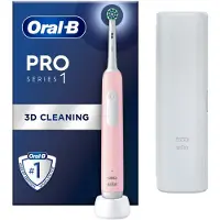 Oral-B Pro 1 Cross Action roze, met reisetui, elektrische tandenborstel (roze)