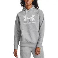 Under Armour UA Rival Fleece Big Logo HD Dames Sporttrui - Grijs - Wit