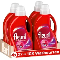 Fleuril 4x Vloeibaar Wasmiddel Renew Gekleurde Was 27 Wasbeurten 1,35 Liter