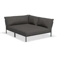 Houe Loungeset Module Level 2 Cozy Corner Right Frame Dark Grey Cushion Dark grey