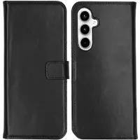 Selencia Echt Leren Bookcase voor de Samsung Galaxy A55 - Zwart