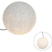 QAZQA Moderne buitenlamp grijs 45 cm IP65 - Nura